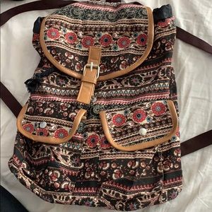tribal print mini backpack